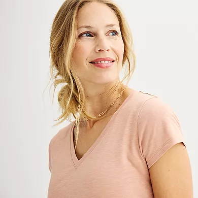 Women's Sonoma Goods For Life® Everyday Short Sleeve V-Neck Tee - Image 3